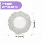 13" Round Charger Plate - Crackled Silver