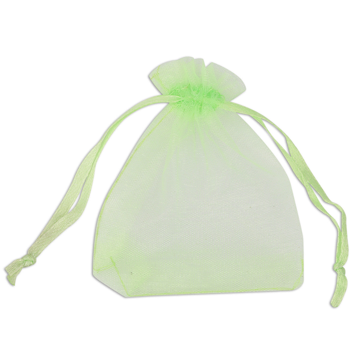 Organza Bags - 7cm x 9cm - 100pcs - Light Green