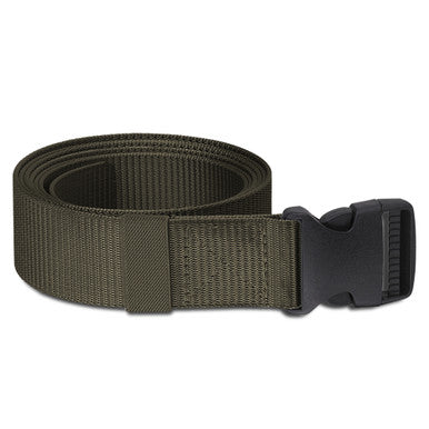 Webbing Canvas Belt with Plastic Clip Buckle - Green