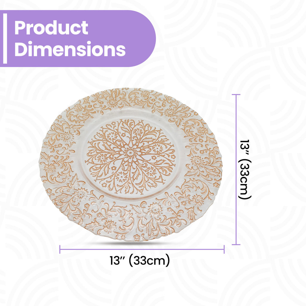 Round Charger Plate - Royal Rose Gold x 6