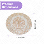 Round Charger Plate - Royal Rose Gold x 6