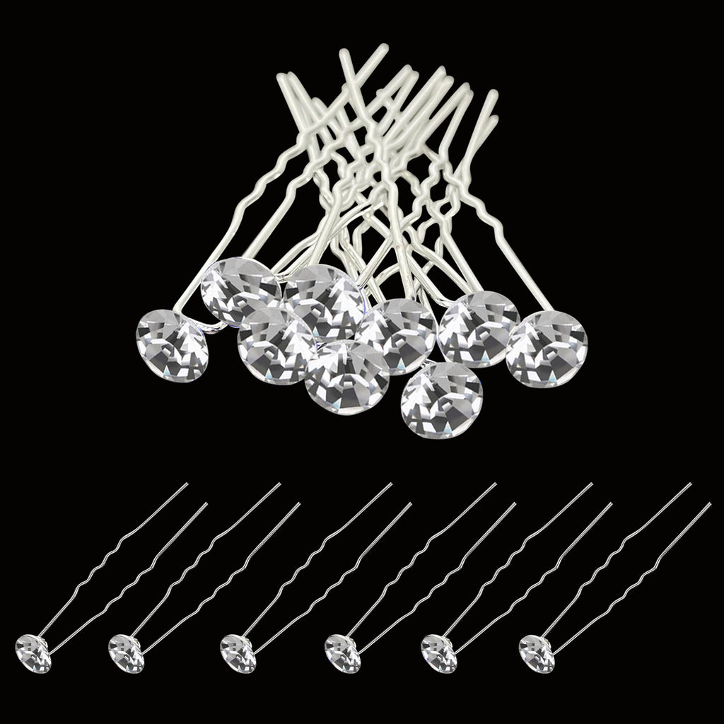 Crystal Hair Pins - 10pcs