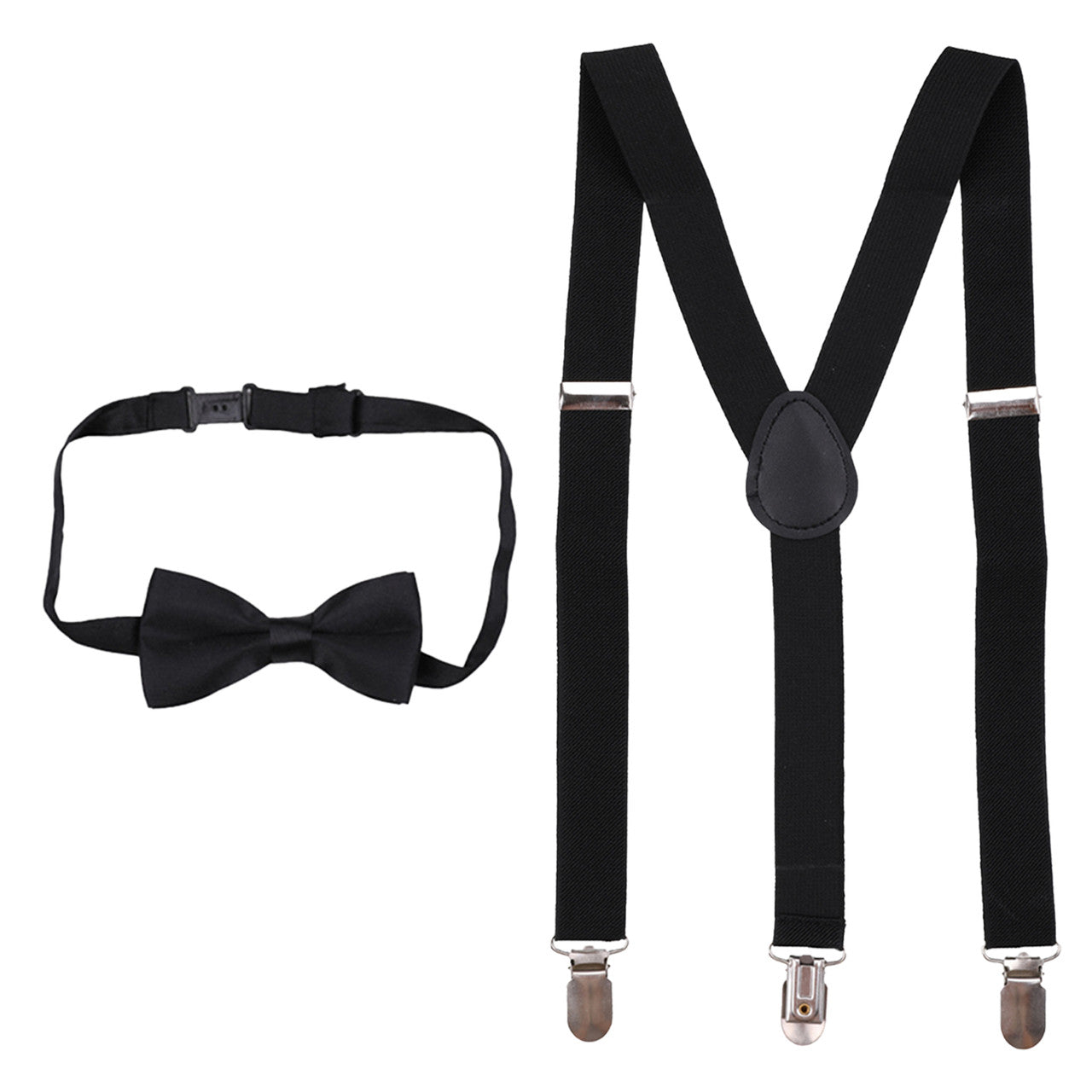 Kids Braces with Bow Tie - 25mm - Black