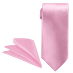 Baby Pink Tie and Handkerchief