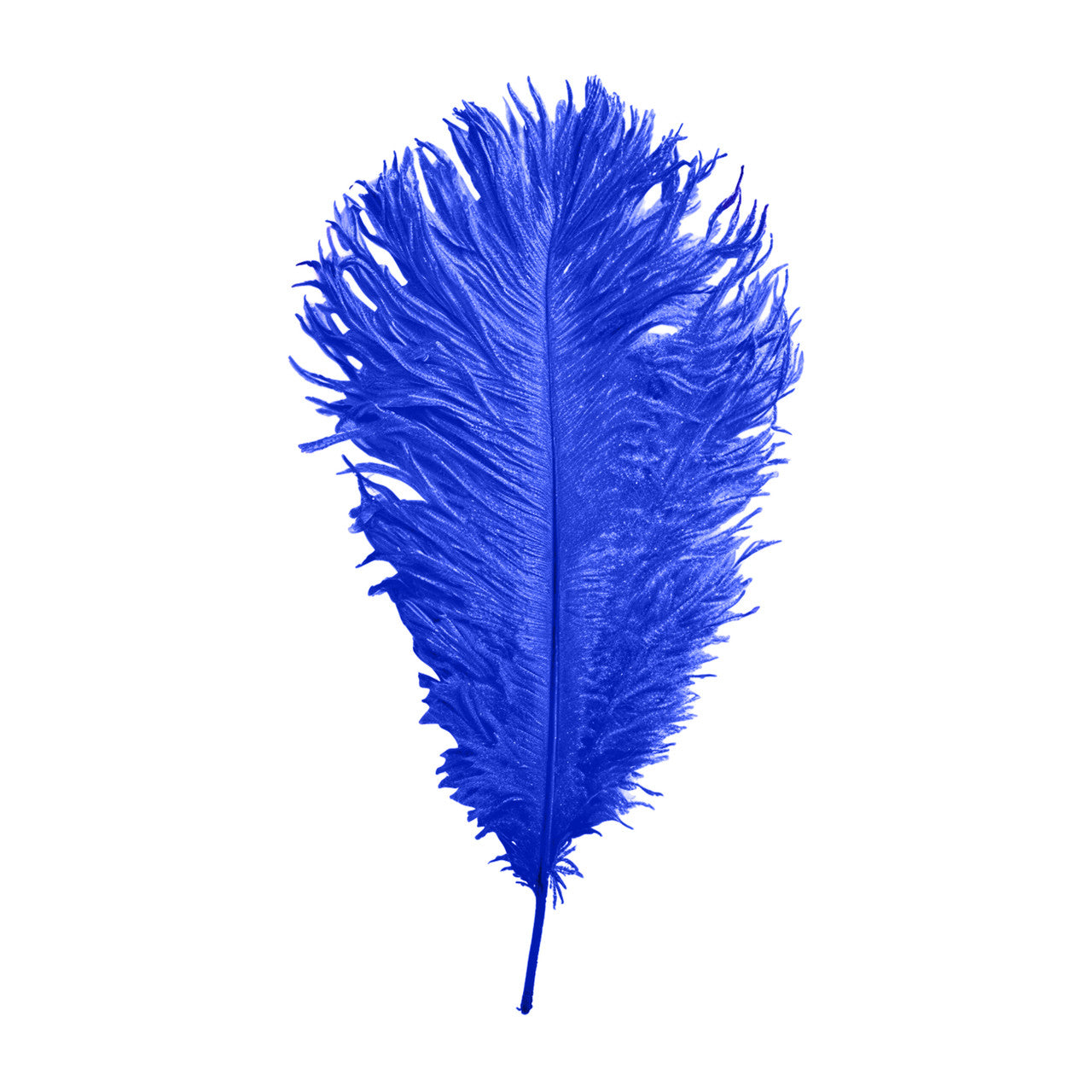 35-40cm Loose Ostrich Feathers, 5pcs - Royal Blue