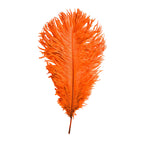 35-40cm Loose Ostrich Feathers, 5pcs - Orange