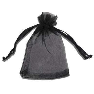 Organza Bags - 7cm x 9cm - 100pcs - Black