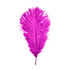 35-40cm Loose Ostrich Feathers, 5pcs - Hot Pink
