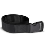 Webbing Canvas Belt with Plastic Clip Buckle - Black