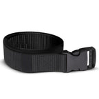 Webbing Canvas Belt with Plastic Clip Buckle - Black
