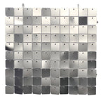 30x30cm Sequin Wall Panel- Metal Silver