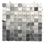 30x30cm Sequin Wall Panel- Metal Silver