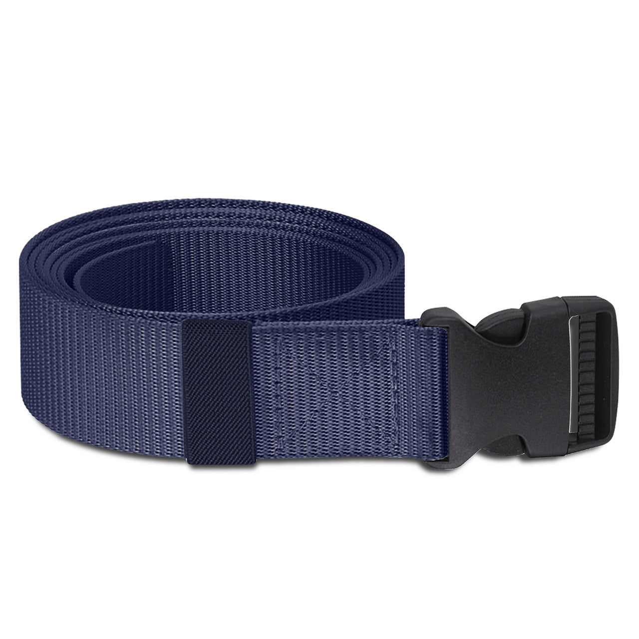 Webbing Canvas Belt with Plastic Clip Buckle - Navy