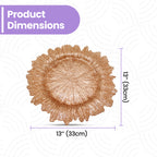 13" Round Charger Plate - Vintage Rose Gold