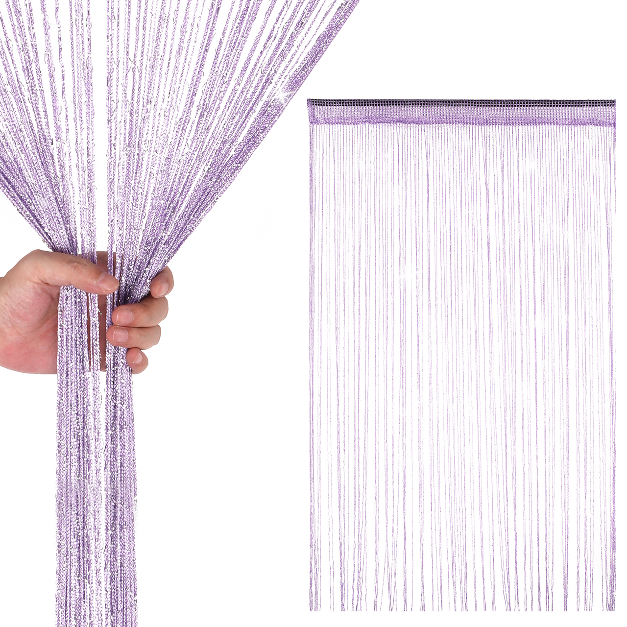 String Curtain Panel - Lilac