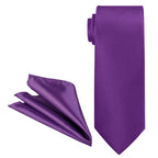 Purple Tie and Handkerchief