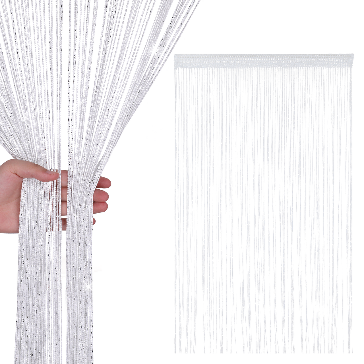 String Curtain Panel - White