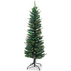 Whisper Slim Christmas Tree with Coloured Lights - 4ft/5ft/6ft
