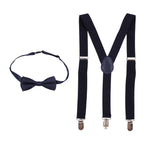 Kids Braces with Bow Tie - 25mm - Navy