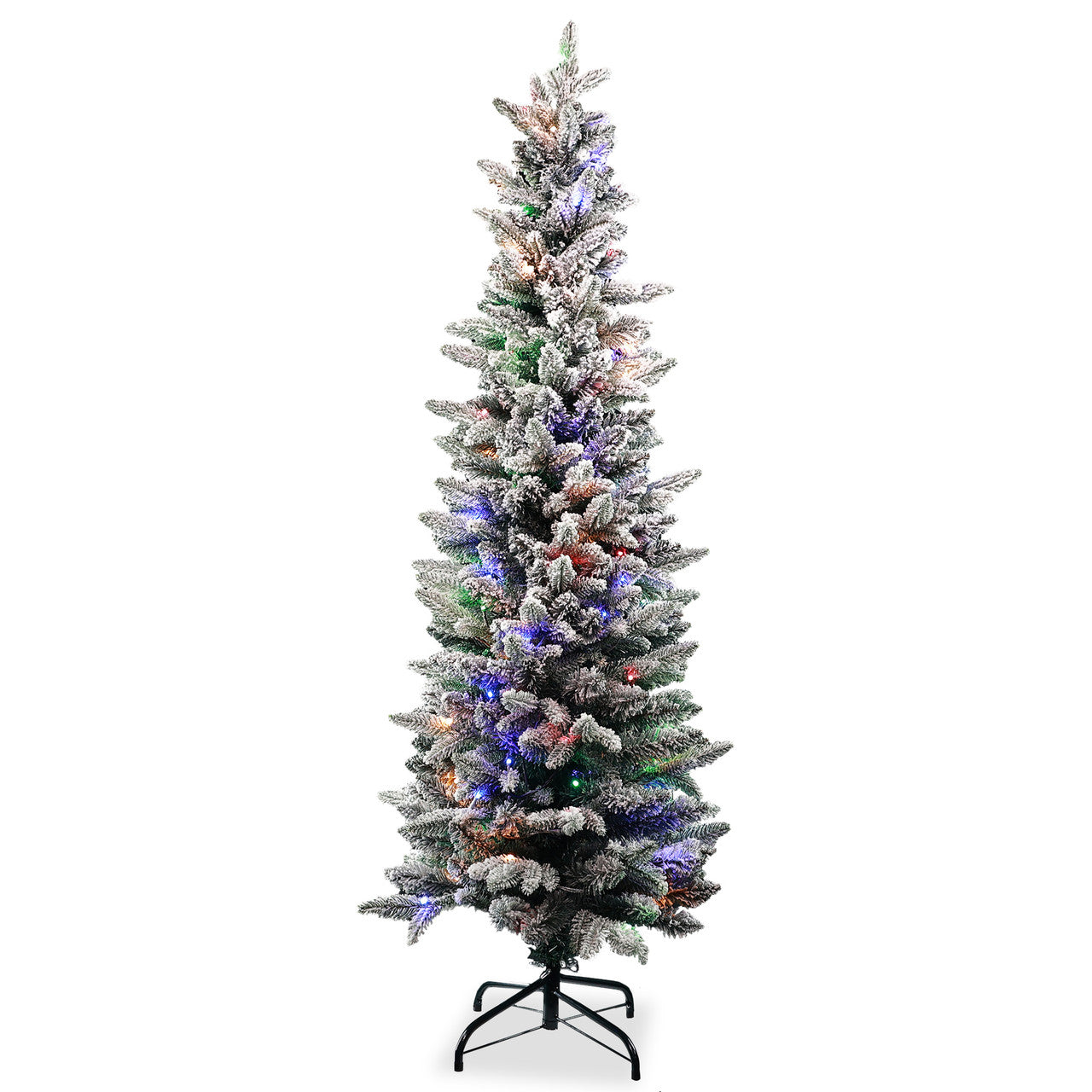Frosted Whisper Slim Christmas Tree with Warm White Lights - 4ft/5ft/6ft