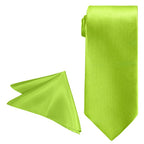 Lime Green Tie and Handkerchief