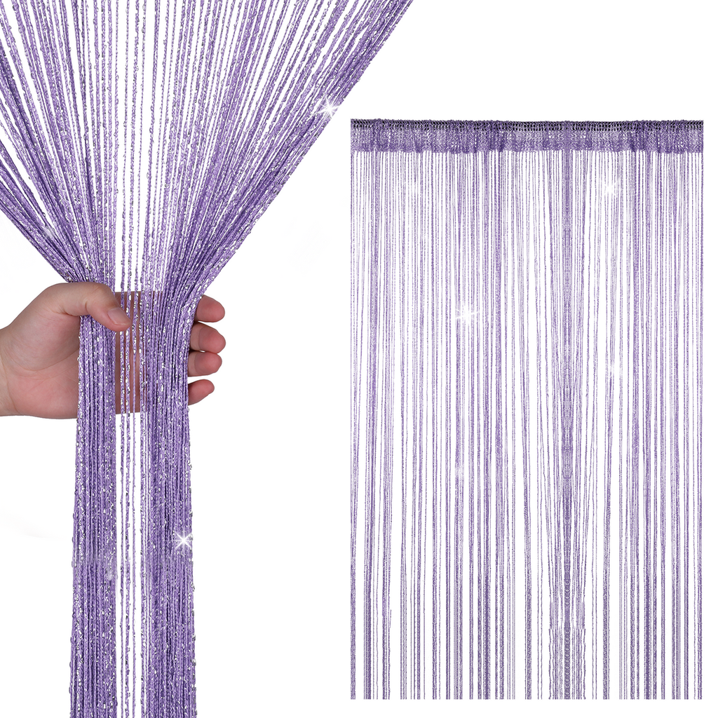 String Curtain Panel - Light Purple