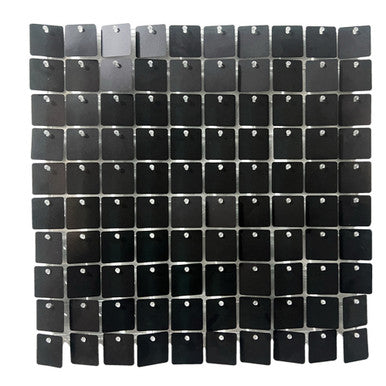 30x30cm Sequin Square Backdrop - Black