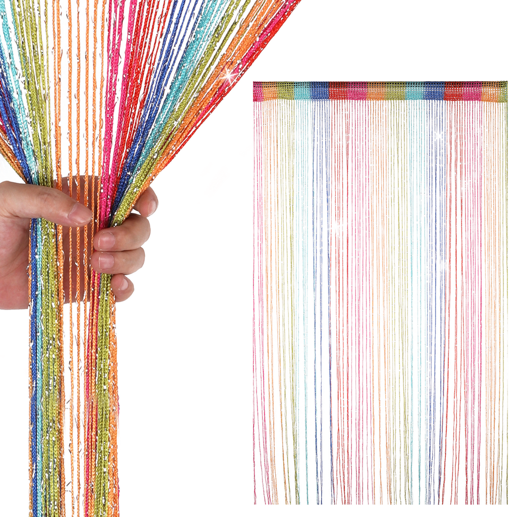 String Curtain Panel - Multicoloured