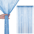 String Curtain Panel - Sky Blue