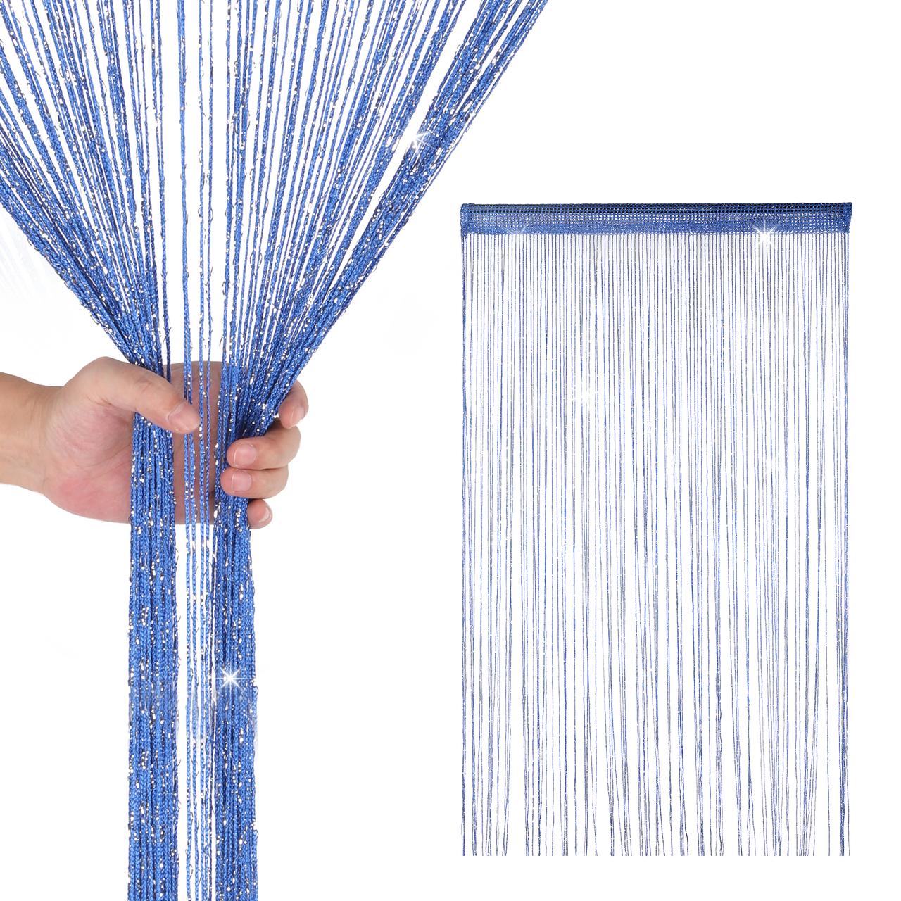 String Curtain Panel - Royal Blue