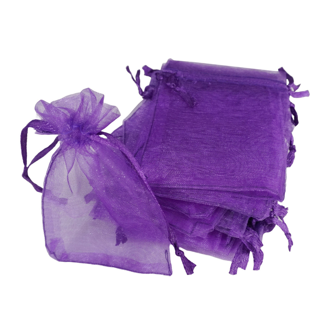 Organza Bags - 7cm x 9cm - 100pcs - Purple