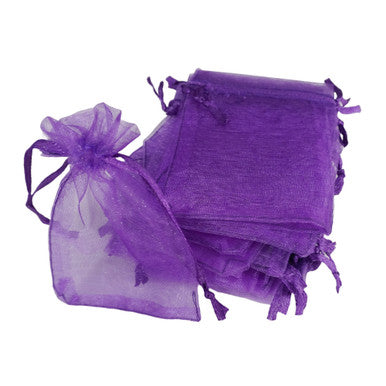 Organza Bags - 7cm x 9cm - 100pcs - Purple