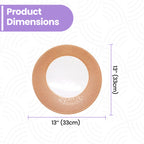Round Charger Plate - Checkered Rose Gold x 6