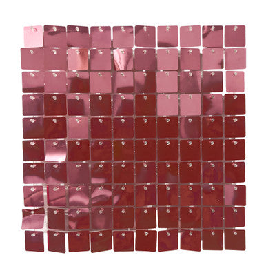 30x30cm Sequin Wall Panel - Rose Pink
