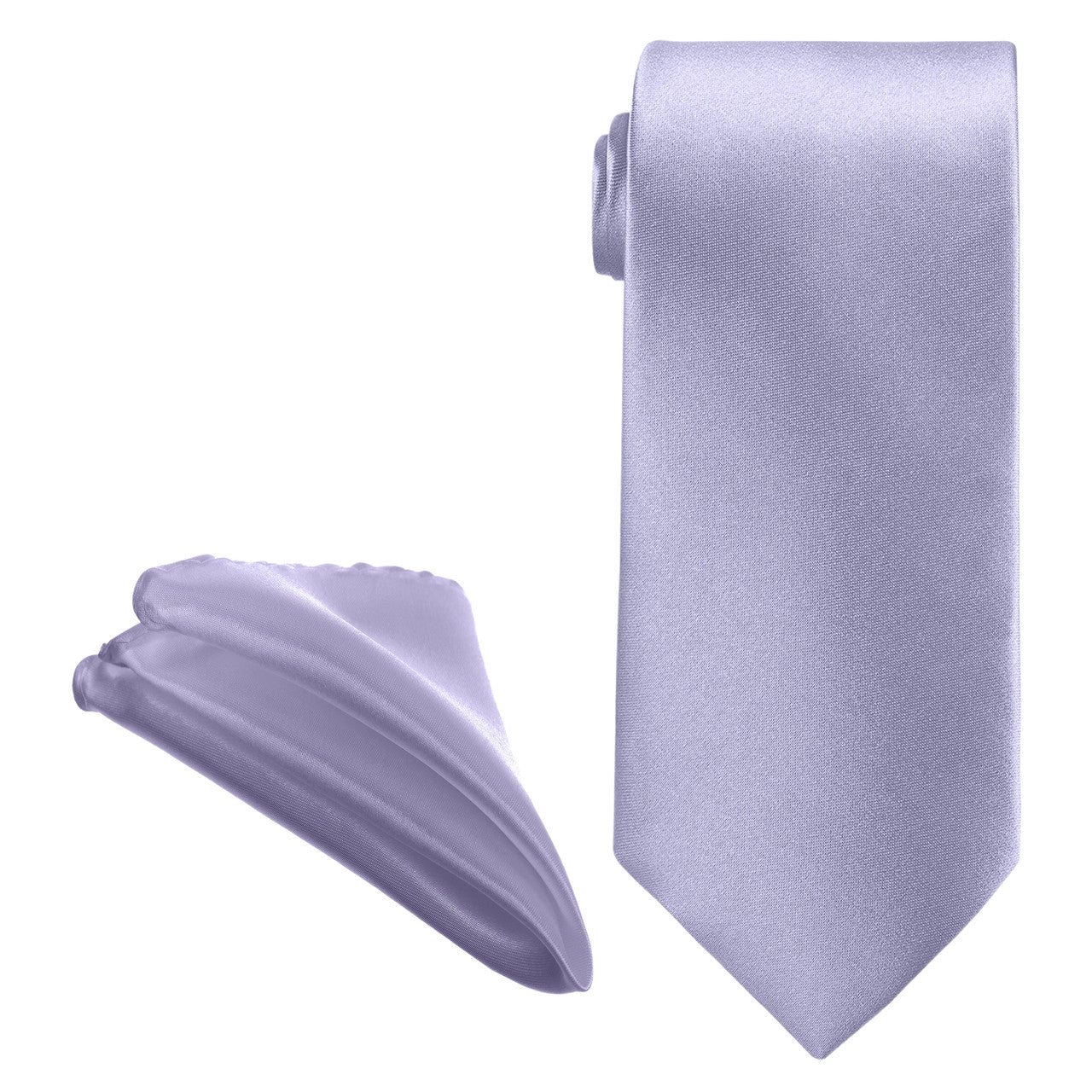 Lilac Purple Tie and Handkerchief