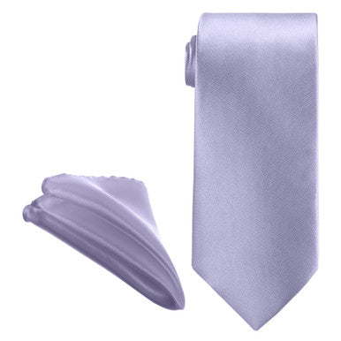Lilac Purple Tie and Handkerchief
