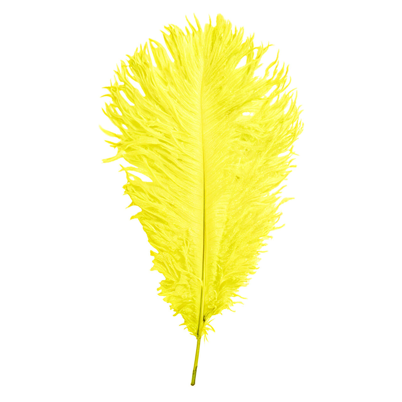 35-40cm Loose Ostrich Feathers, 5pcs - Yellow