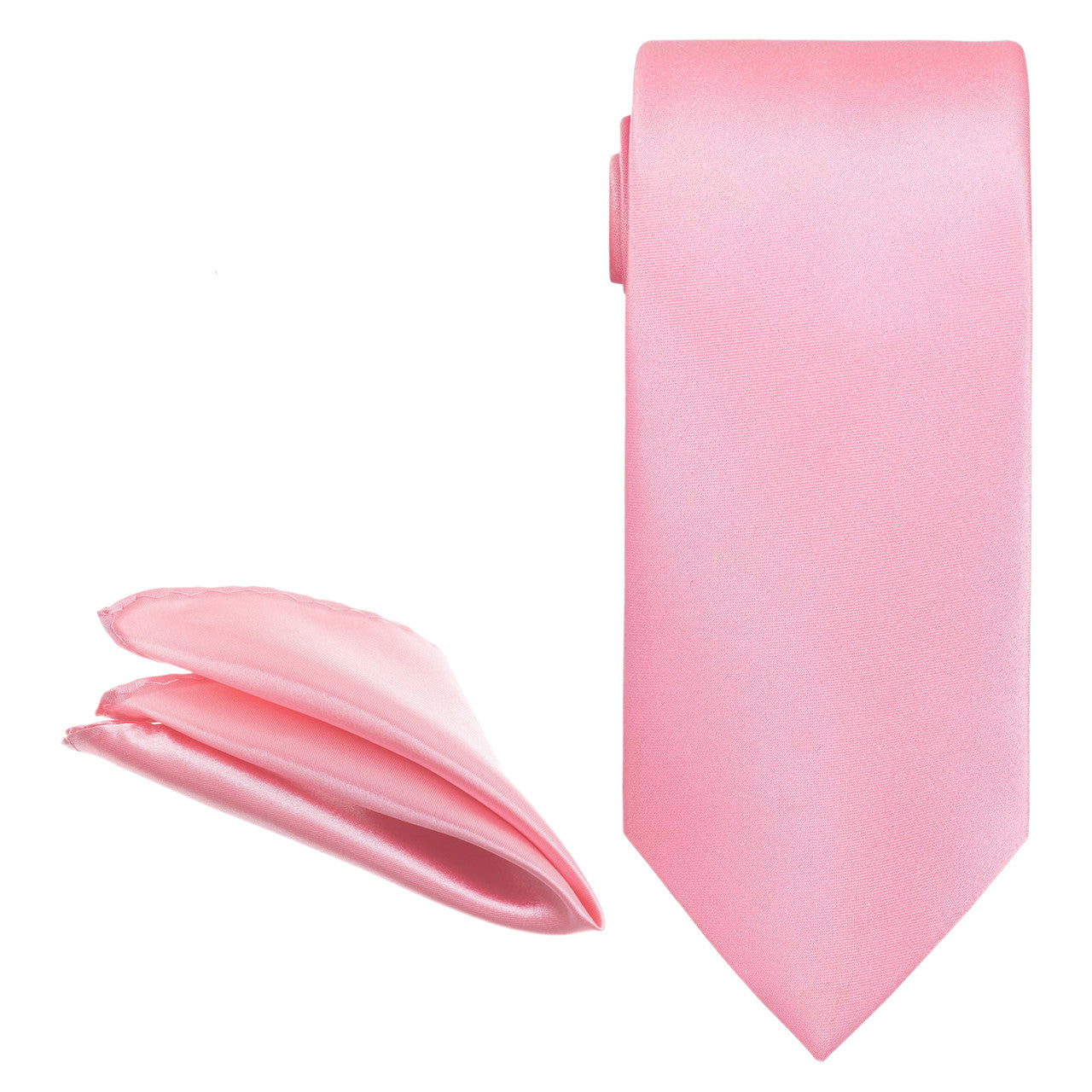 Rose Pink Tie and Handkerchief