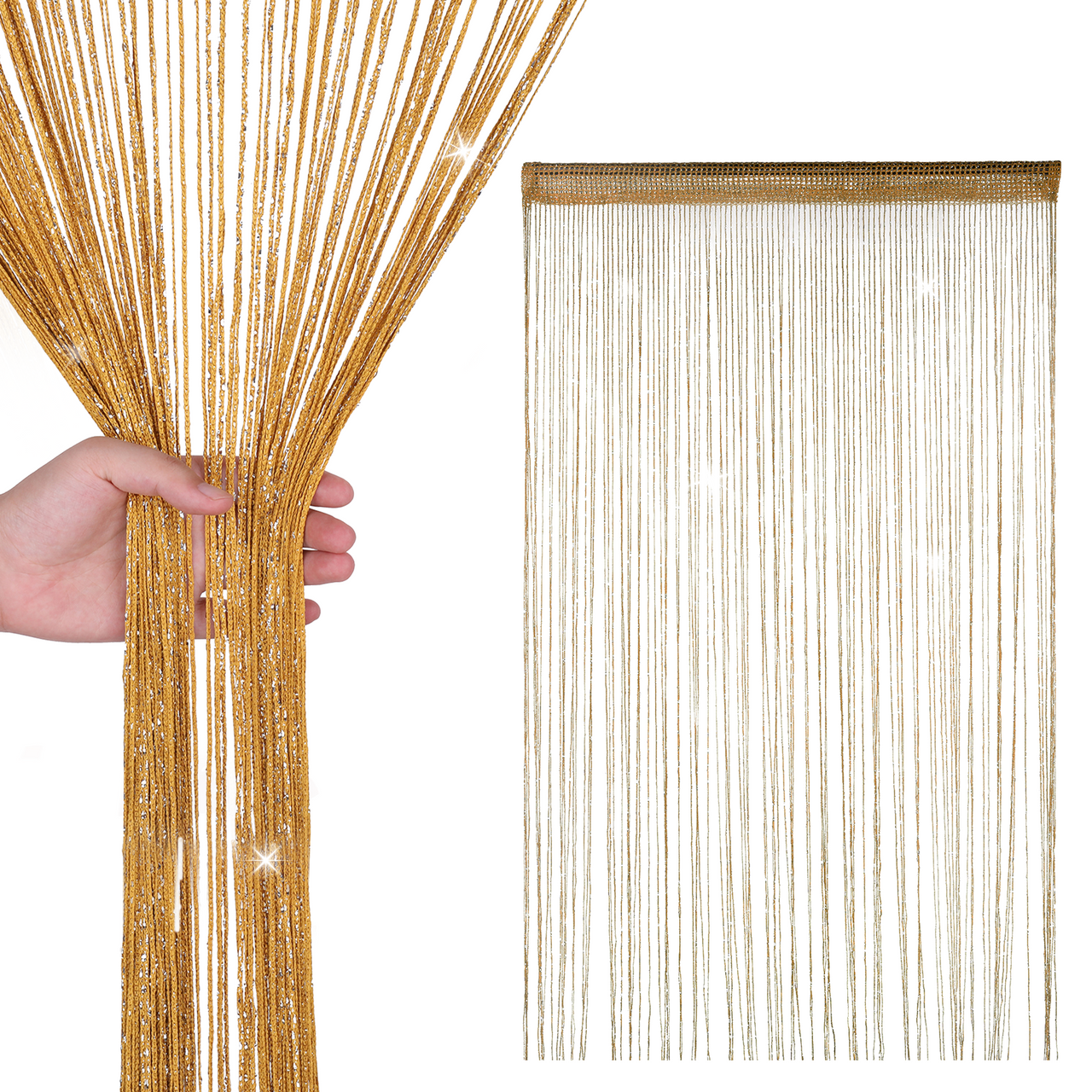 String Curtain Panel - Gold