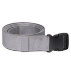 Webbing Canvas Belt with Plastic Clip Buckle - Grey