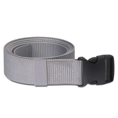 Webbing Canvas Belt with Plastic Clip Buckle - Grey