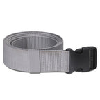 Webbing Canvas Belt with Plastic Clip Buckle - Grey