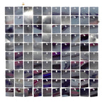 30x30cm Sequin Wall Panel - Silver