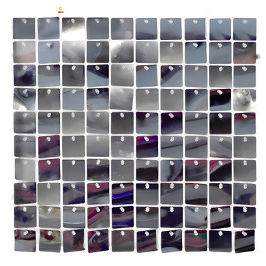 30x30cm Sequin Wall Panel - Silver