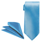 Sky Blue Tie and Handkerchief