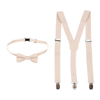 Kids Braces with Bow Tie - 25mm - Beige