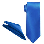 Royal Blue Tie and Handkerchief