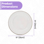 13" Round Charger Plate - Clear with Silver Trim