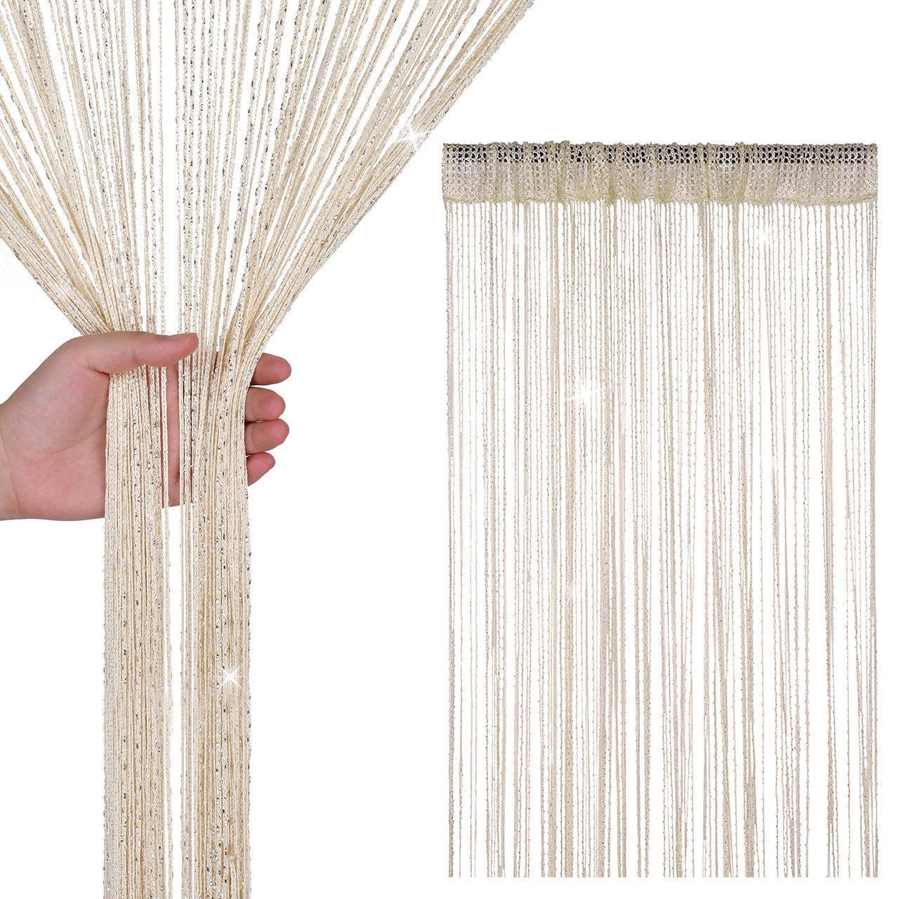 String Curtain Panel - Beige
