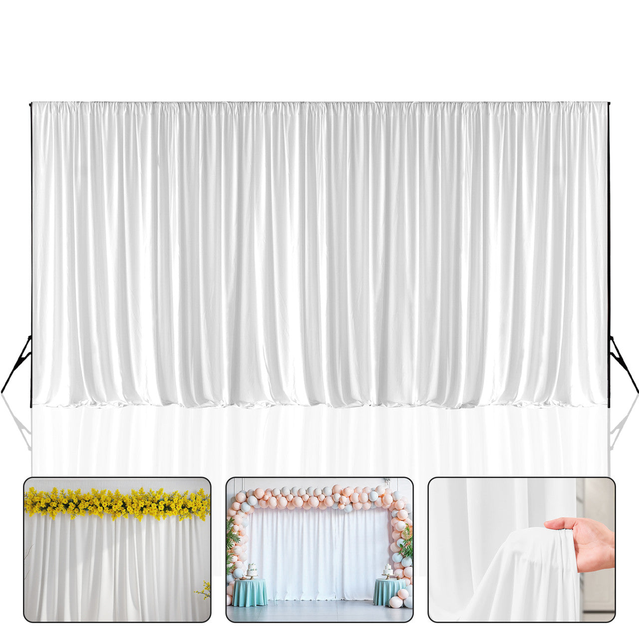 160gsm Spandex Backdrop - White